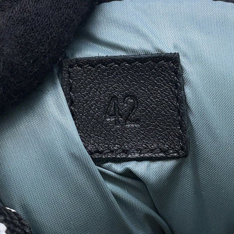 エルメス ショートブーツ フレッシュ ナイロン/レザー メンズサイズ42 HERMES 黒 メンズ