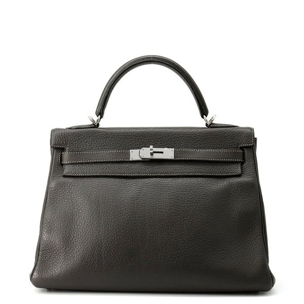 エルメス ハンドバッグ ケリー32 内縫い グラファイト/シルバー金具 トゴ □E刻印 2wayショルダー