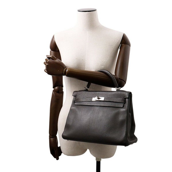 エルメス ハンドバッグ ケリー32 内縫い グラファイト/シルバー金具 トゴ □E刻印 2wayショルダー