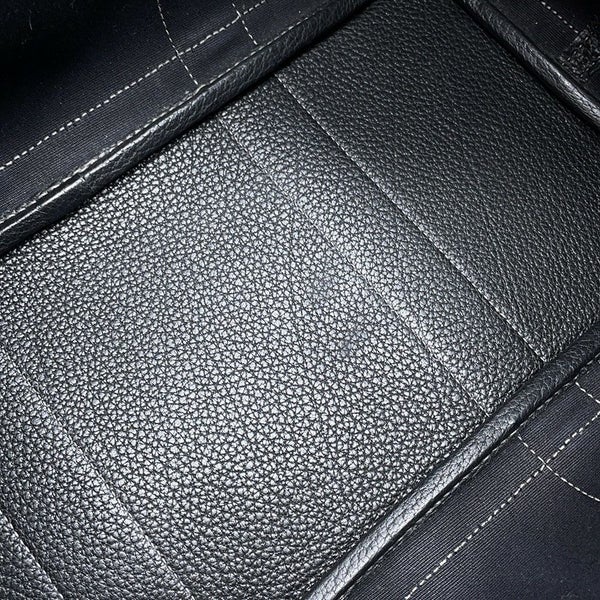 エルメス トートバッグ ガーデンパーティPM ブラック/シルバー金具 トワルアッシュ/ネゴンダ □G刻印 HERMES Garden Party 黒