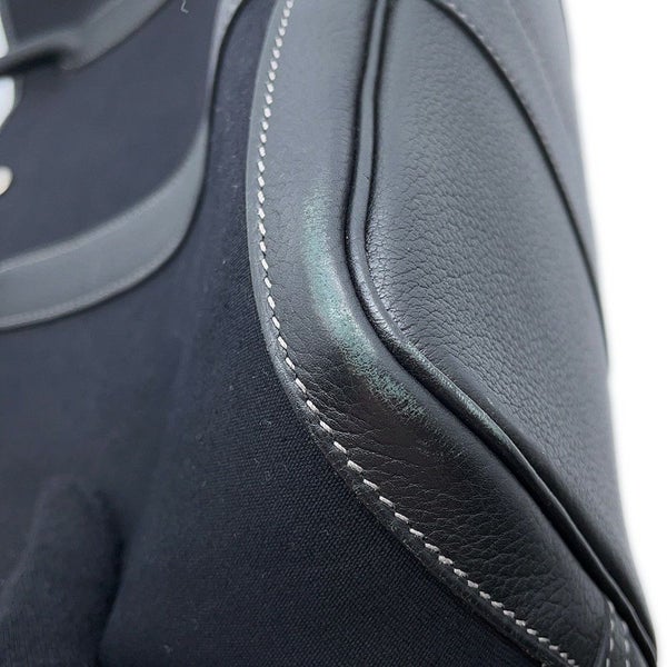 エルメス トートバッグ ガーデンパーティPM ブラック/シルバー金具 トワルアッシュ/ネゴンダ □G刻印 HERMES Garden Party 黒