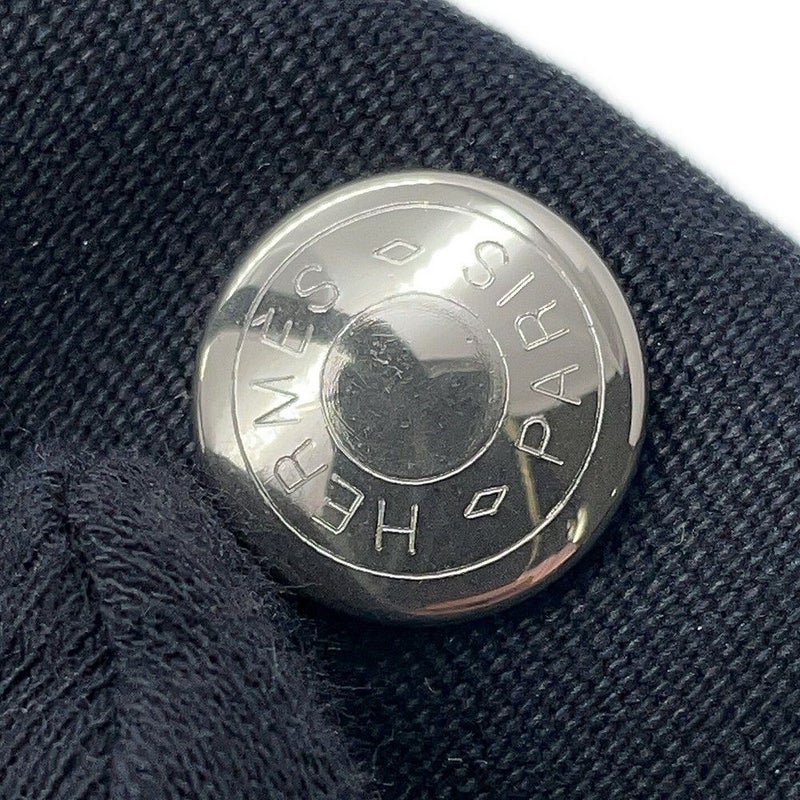 エルメス トートバッグ ガーデンパーティPM ブラック/シルバー金具 トワルアッシュ/ネゴンダ □G刻印 HERMES Garden Party 黒