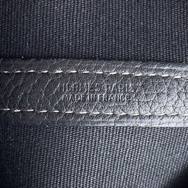 エルメス トートバッグ ガーデンパーティPM ブラック/シルバー金具 トワルアッシュ/ネゴンダ □G刻印 HERMES Garden Party 黒