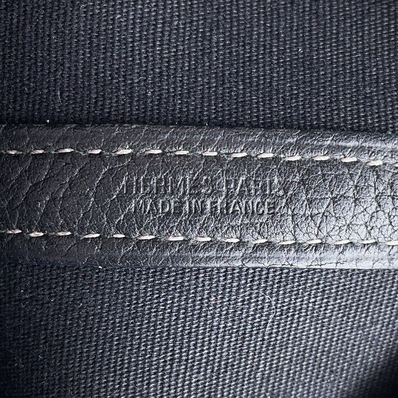 エルメス トートバッグ ガーデンパーティPM ブラック/シルバー金具 トワルアッシュ/ネゴンダ □G刻印 HERMES Garden Party 黒