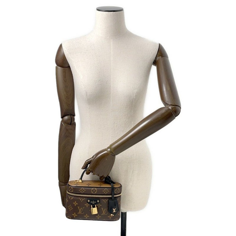 ルイヴィトン ハンドバッグ モノグラム・リバース ヴァニティ・チェーン ポーチ M47125 LOUIS VUITTON 2way ブラック 黒