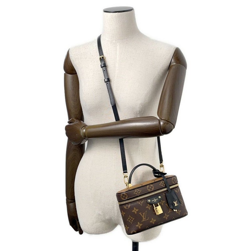 ルイヴィトン ハンドバッグ モノグラム・リバース ヴァニティ・チェーン ポーチ M47125 LOUIS VUITTON 2way ブラック 黒