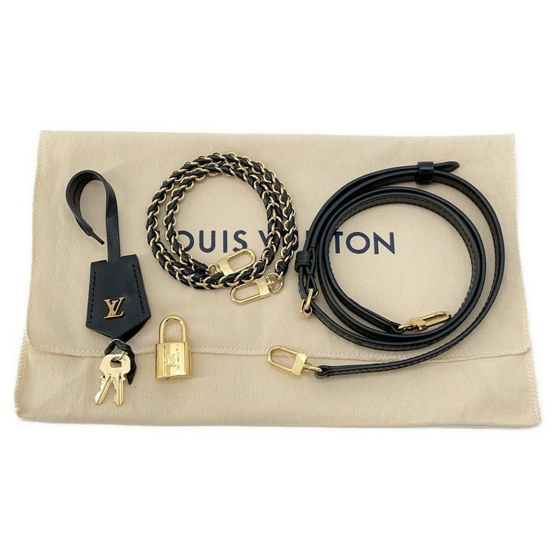 ルイヴィトン ハンドバッグ モノグラム・リバース ヴァニティ・チェーン ポーチ M47125 LOUIS VUITTON 2way ブラック 黒