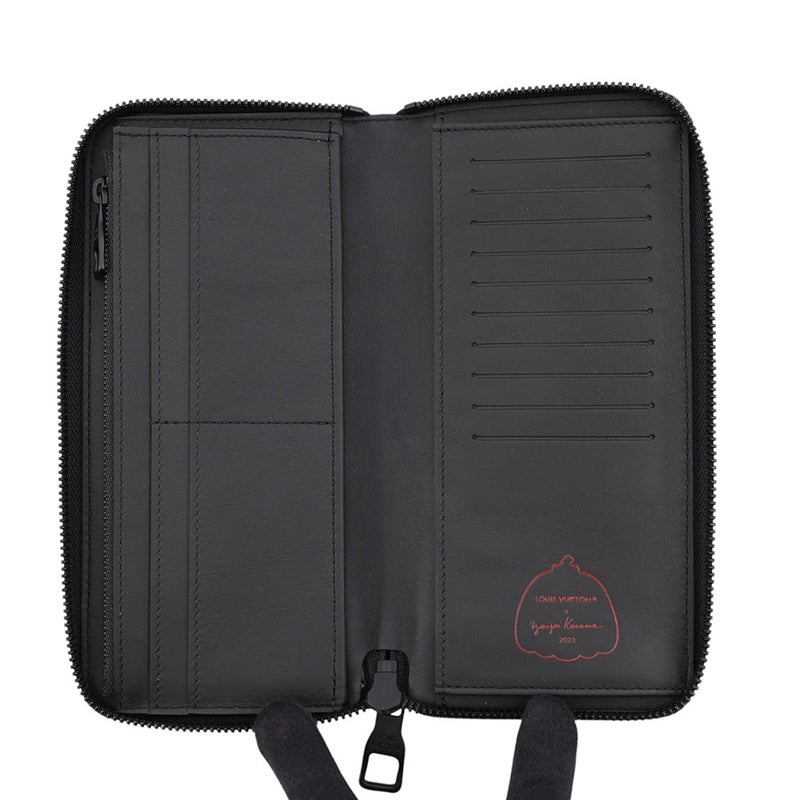 ルイヴィトン モノグラム・アンプラント インフィニティ ドット LV × YK ジッピーウォレット・ヴェルティカル M81904 草間彌生 黒 ブラック