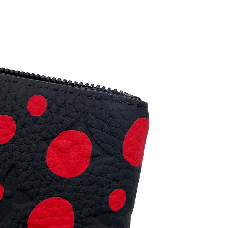 ルイヴィトン モノグラム・アンプラント インフィニティ ドット LV × YK ジッピーウォレット・ヴェルティカル M81904 草間彌生 黒 ブラック