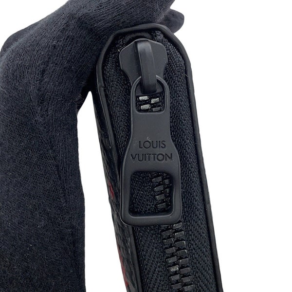 ルイヴィトン モノグラム・アンプラント インフィニティ ドット LV × YK ジッピーウォレット・ヴェルティカル M81904 草間彌生 黒 ブラック