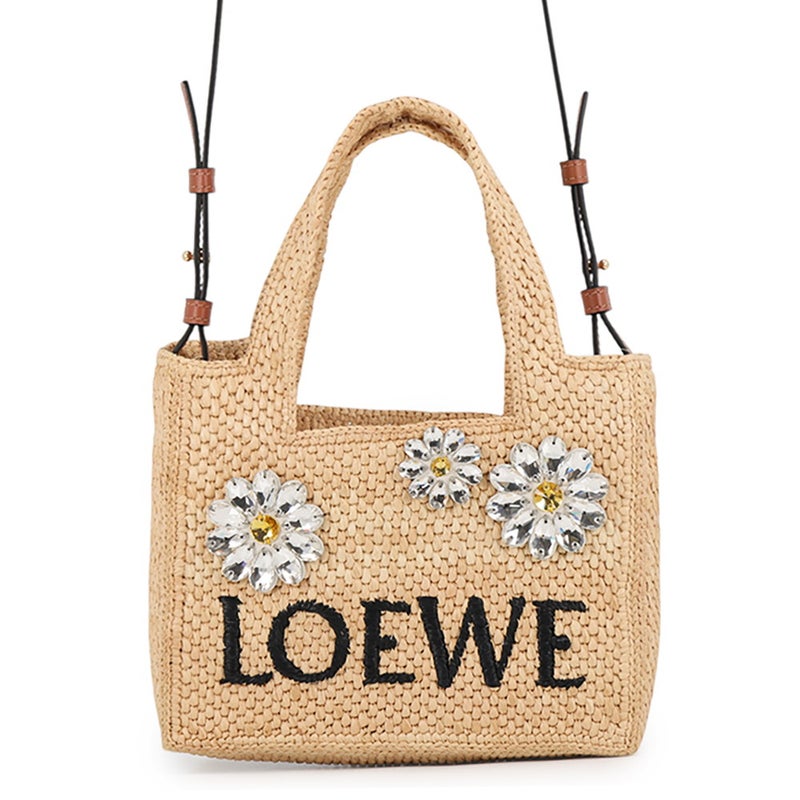 ロエベ ハンドバッグ フォント トート ミニ ラフィア レザー ALF1V46X12 LOEWE 2way