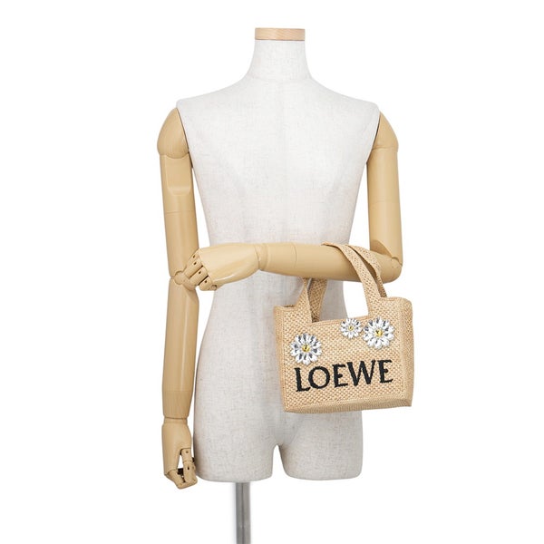 ロエベ ハンドバッグ フォント トート ミニ ラフィア レザー ALF1V46X12 LOEWE 2way
