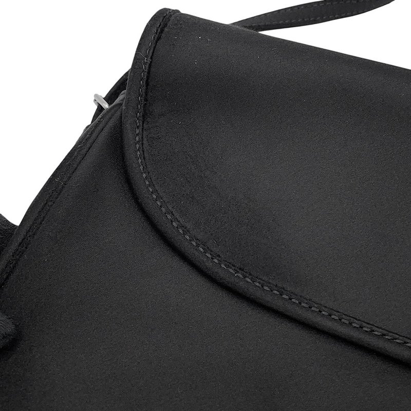 バレンシアガ ハンドバッグ Leopolda ポシェット リボン サテン 791997 BALENCIAGA 黒