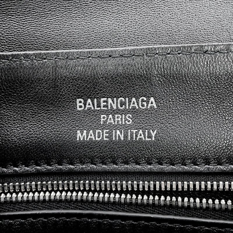バレンシアガ ハンドバッグ Leopolda ポシェット リボン サテン 791997 BALENCIAGA 黒