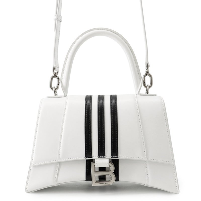 バレンシアガ ハンドバッグ アワーグラス スモール レザー 593546 BALENCIAGA 2Wayショルダー アディダス セール品 白 黒