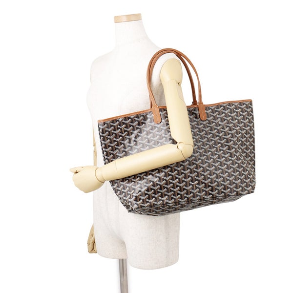 ゴヤール トートバッグ サンルイPM PVC レザー STLOUIPMLTY01CL03P GOYARD ポーチ付き ヘリンボーン 黒