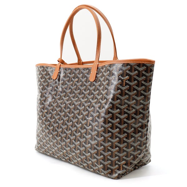 ゴヤール トートバッグ サンルイPM PVC レザー STLOUIPMLTY01CL03P GOYARD ポーチ付き 黒 ヘリンボーン