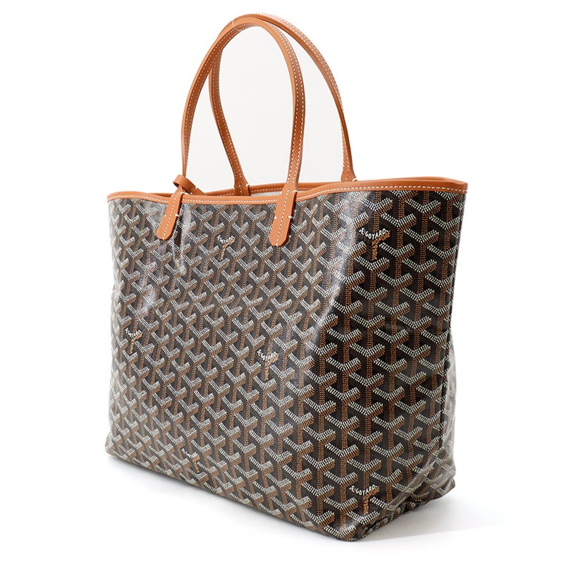 ゴヤール トートバッグ サンルイPM PVC レザー STLOUIPMLTY01CL03P GOYARD ポーチ付き 黒 ヘリンボーン