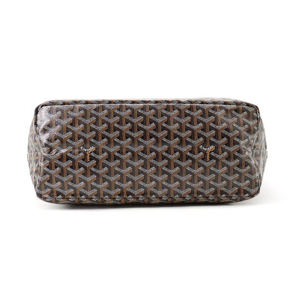 ゴヤール トートバッグ サンルイPM PVC レザー STLOUIPMLTY01CL03P GOYARD ポーチ付き 黒 ヘリンボーン