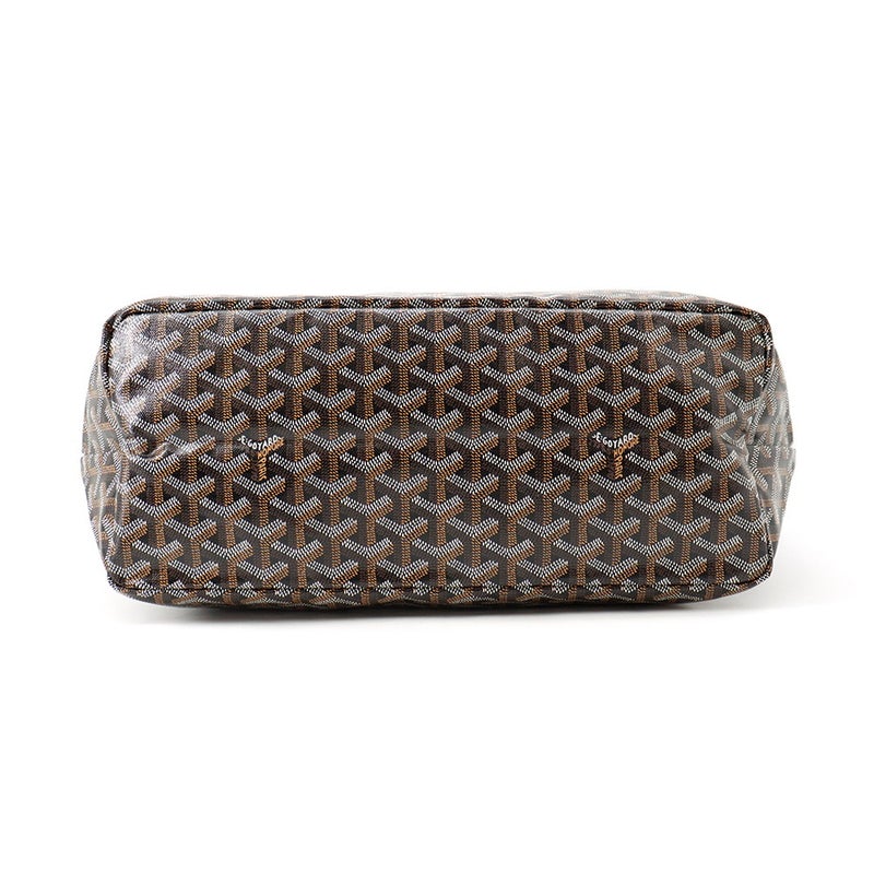 ゴヤール トートバッグ サンルイPM PVC レザー STLOUIPMLTY01CL03P GOYARD ポーチ付き 黒 ヘリンボーン