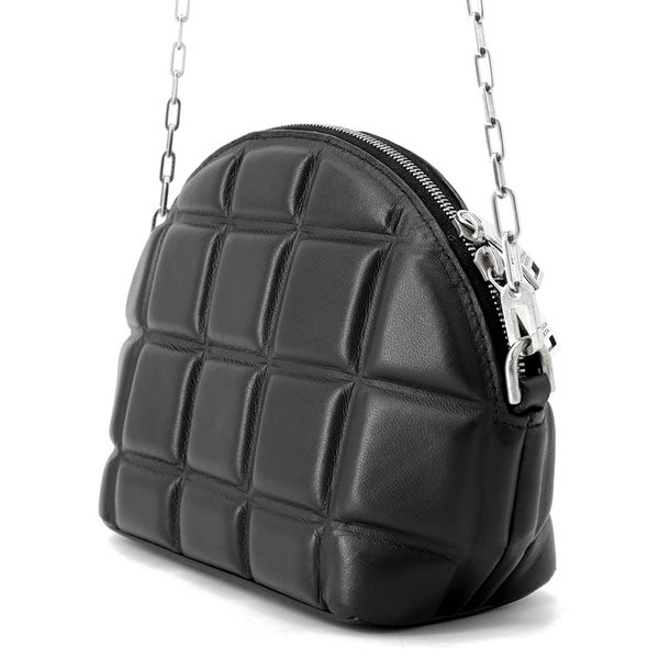 ボッテガヴェネタ チェーンショルダーバッグ パテッド ハーフムーン ミニ レザー  593165 BOTTEGA VENETA バッグ 黒