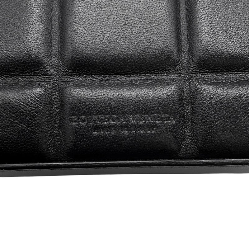 ボッテガヴェネタ チェーンショルダーバッグ パテッド ハーフムーン ミニ レザー  593165 BOTTEGA VENETA バッグ 黒