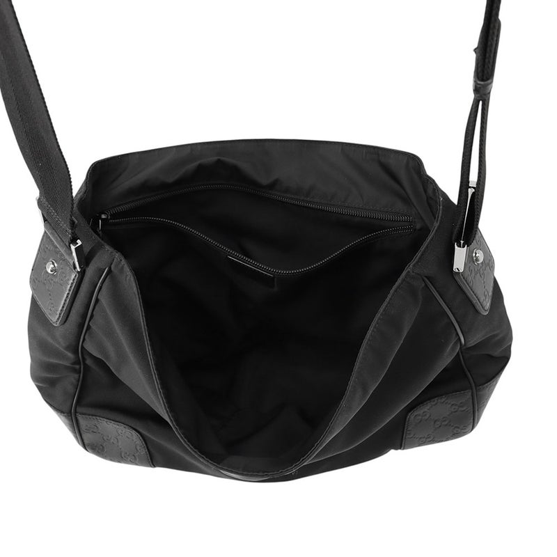 グッチ ショルダーバッグ GGエンボス ナイロン/レザー 162419 GUCCI バッグ 黒