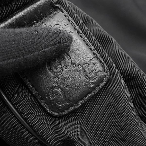 グッチ ショルダーバッグ GGエンボス ナイロン/レザー 162419 GUCCI バッグ 黒