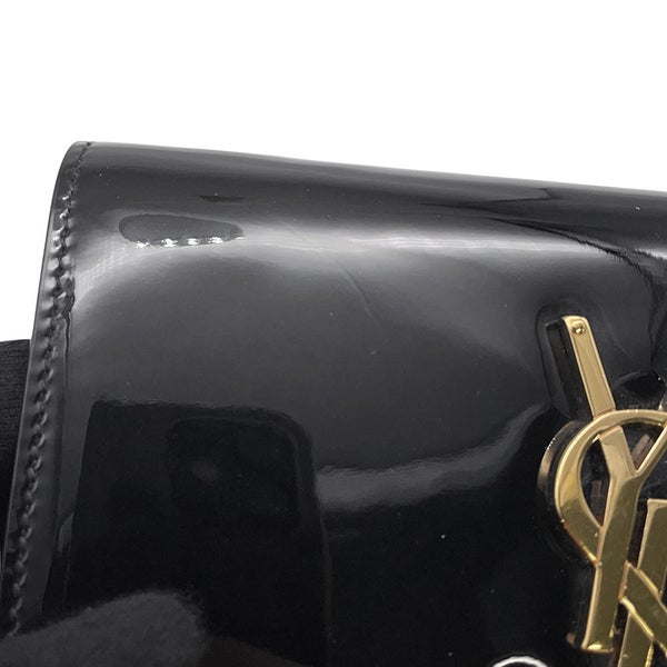サンローランパリ チェーンショルダーバッグ ケイト モノグラム パテント 354120 SAINT LAURENT PARIS 黒