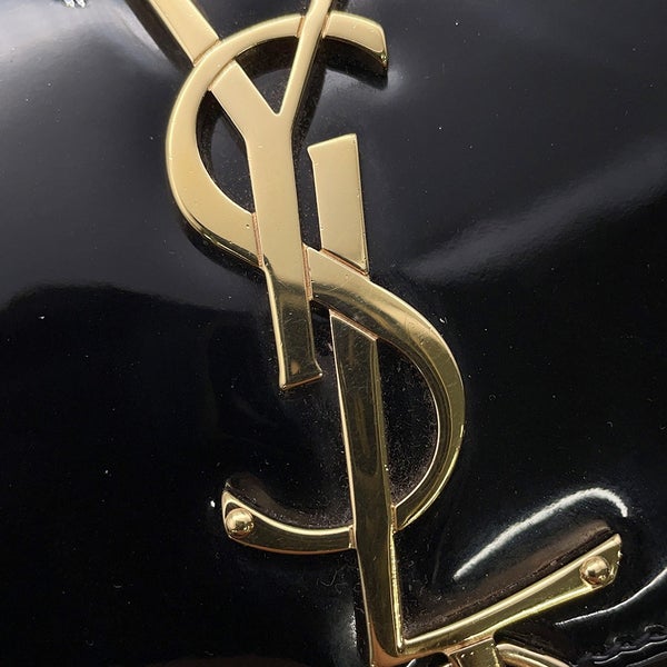 サンローランパリ チェーンショルダーバッグ ケイト モノグラム パテント 354120 SAINT LAURENT PARIS 黒