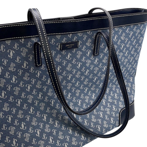 ジミーチュウ トートバッグ NINE 2 FINE キャンバス レザー JIMMY CHOO バッグ