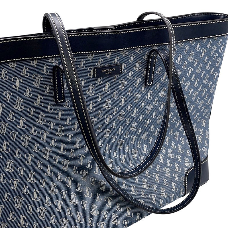 ジミーチュウ トートバッグ NINE 2 FINE キャンバス レザー JIMMY CHOO バッグ
