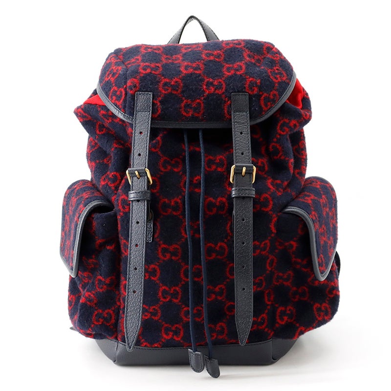グッチ リュック GGウール レザー/ウール 598184 GUCCI バッグ バックパック