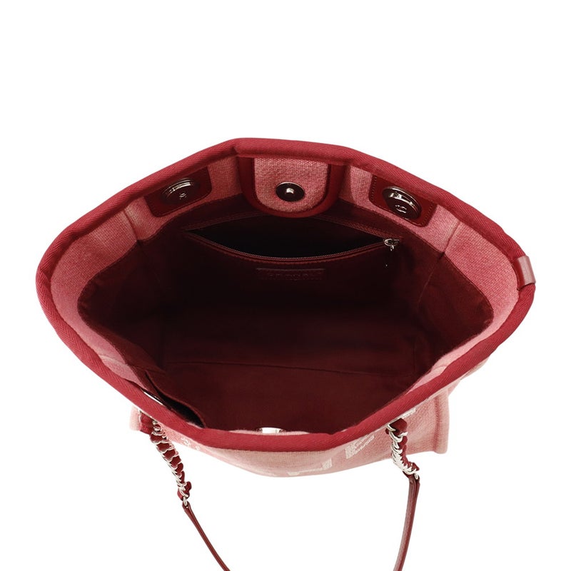 シャネル トートバッグ ドーヴィルライン トートPM ココマーク キャンバス/レザー A66939 CHANEL バッグ チェーン