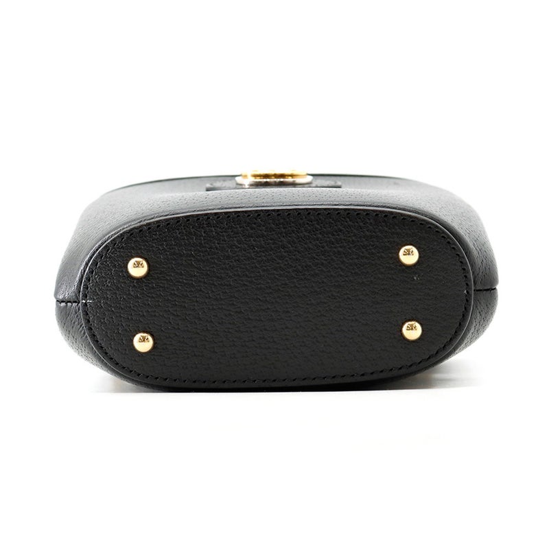 グッチ ハンドバッグ バンブー レザー 746251 GUCCI 2wayチェーンショルダーバッグ 黒
