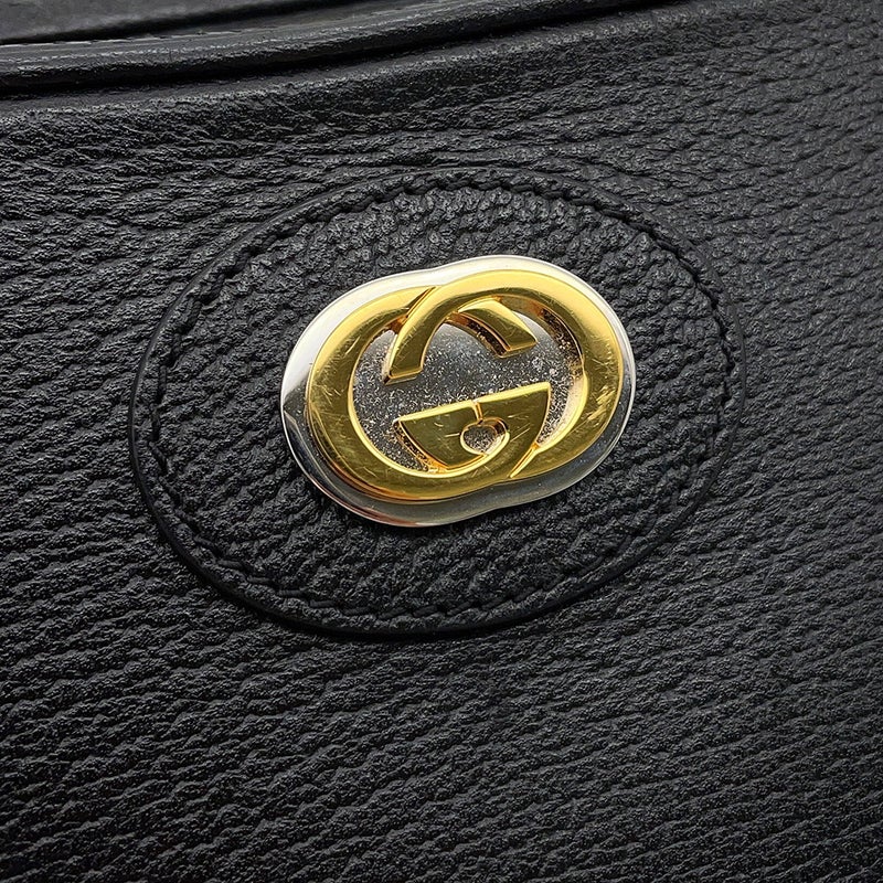 グッチ ハンドバッグ バンブー レザー 746251 GUCCI 2wayチェーンショルダーバッグ 黒