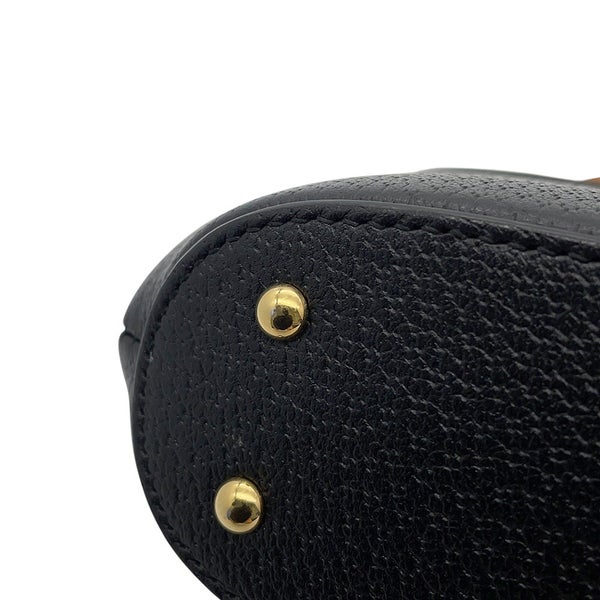 グッチ ハンドバッグ バンブー レザー 746251 GUCCI 2wayチェーンショルダーバッグ 黒