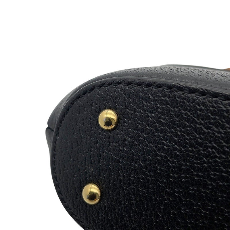 グッチ ハンドバッグ バンブー レザー 746251 GUCCI 2wayチェーンショルダーバッグ 黒