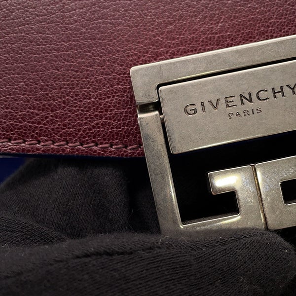 ジバンシー チェーンショルダーバッグ GV3 スモール バイカラー レザー スエード GIVENCHY バッグ