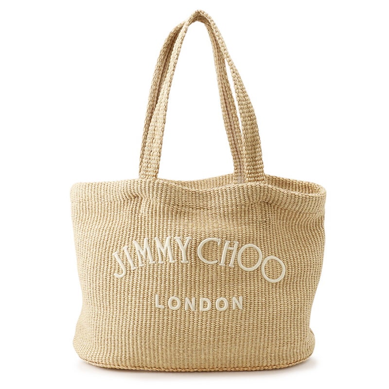 ジミーチュウ トートバッグ ラフィア ロゴ JIMMY CHOO バッグ