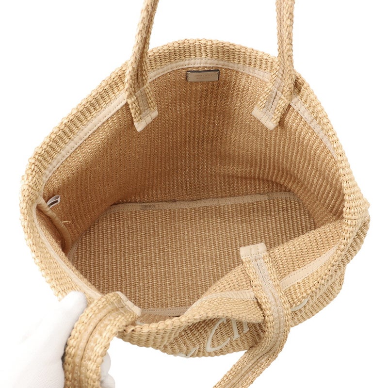 ジミーチュウ トートバッグ ラフィア ロゴ JIMMY CHOO バッグ