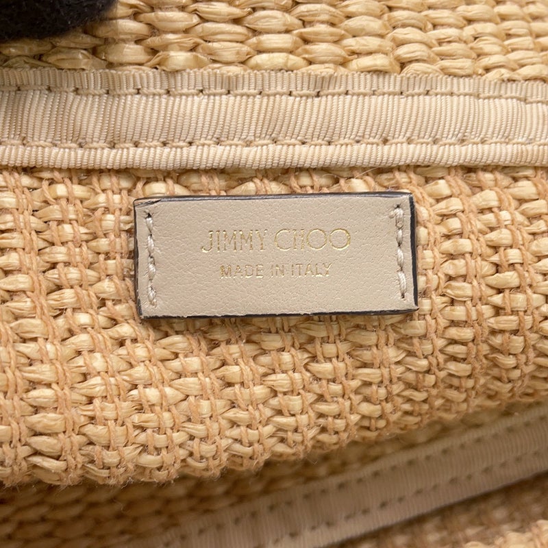 ジミーチュウ トートバッグ ラフィア ロゴ JIMMY CHOO バッグ