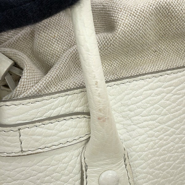 メゾンマルジェラ ハンドバッグ 5AC ミニ ドローストリングバッグ レザー キャンバス SB3WD0005 Maison Margiela 2WAY 白