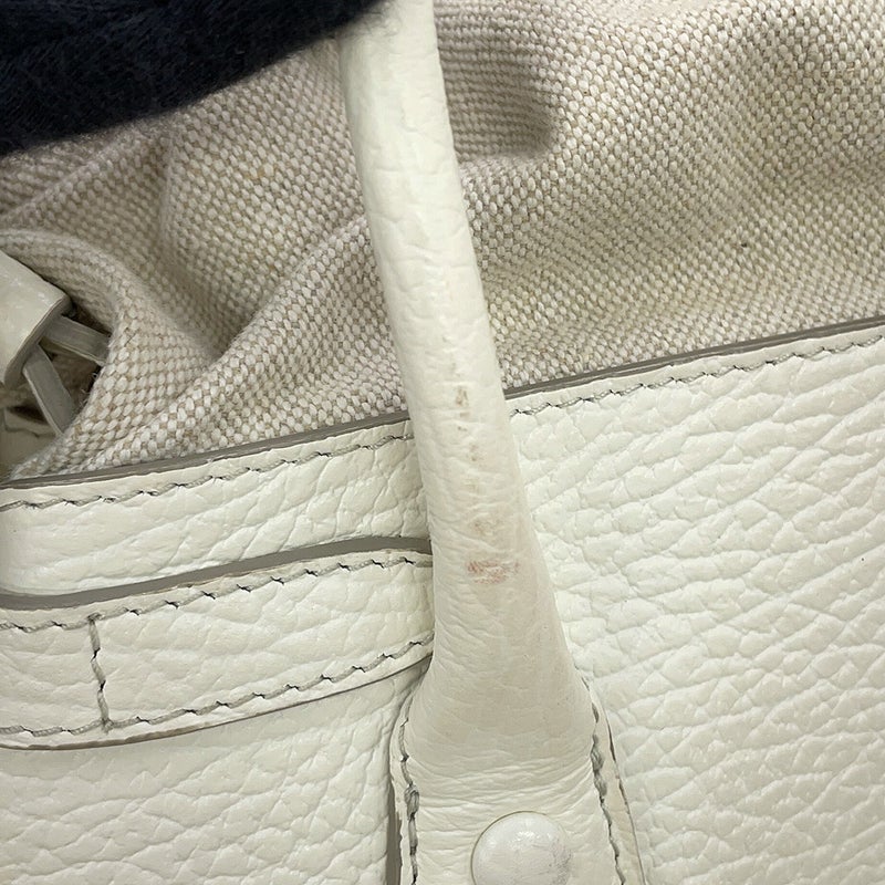 メゾンマルジェラ ハンドバッグ 5AC ミニ ドローストリングバッグ レザー キャンバス SB3WD0005 Maison Margiela 2WAY 白