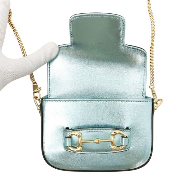 グッチ チェーンショルダーバッグ ホースビット 1955 ナノ レザー 760253 GUCCI