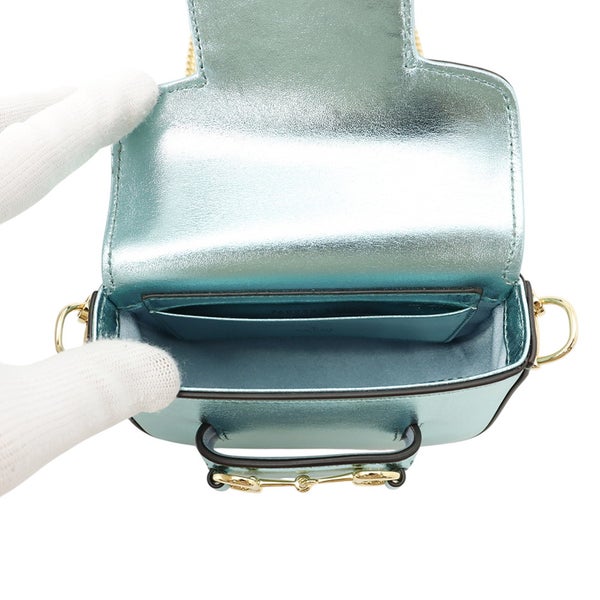 グッチ チェーンショルダーバッグ ホースビット 1955 ナノ レザー 760253 GUCCI