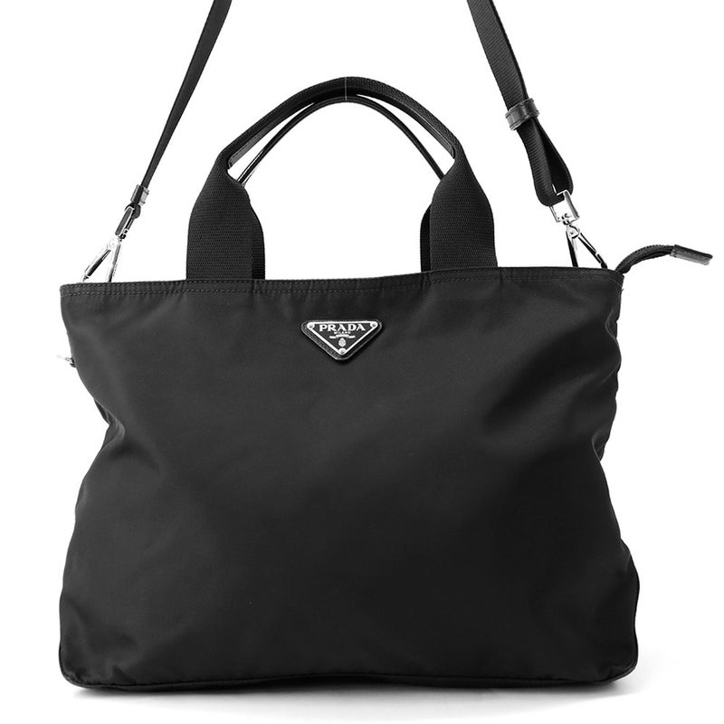 プラダ ハンドバッグ ナイロン トライアングル ロゴ 1BG867 PRADA 2wayショルダー 黒
