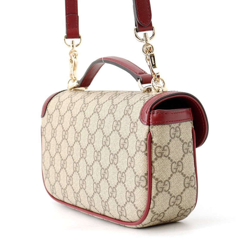 グッチ ハンドバッグ ホースビット 1955 トップハンドル GGスプリーム/レザー 815206 GUCCI 2wayショルダーバッグ