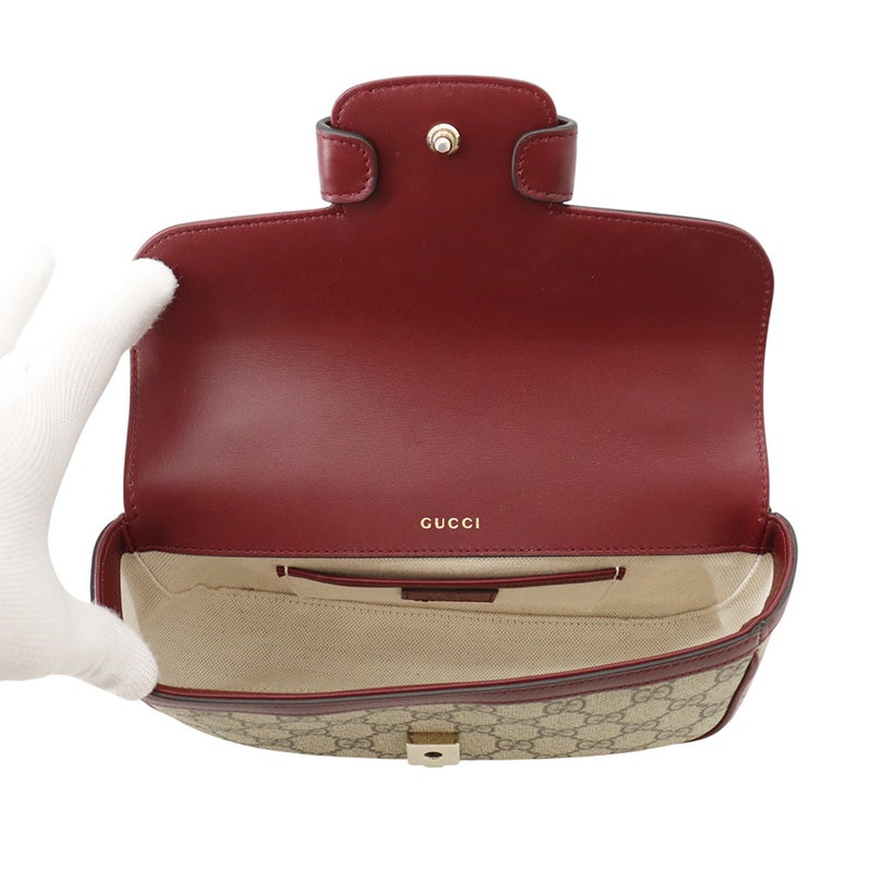 グッチ ハンドバッグ ホースビット 1955 トップハンドル GGスプリーム/レザー 815206 GUCCI 2wayショルダーバッグ