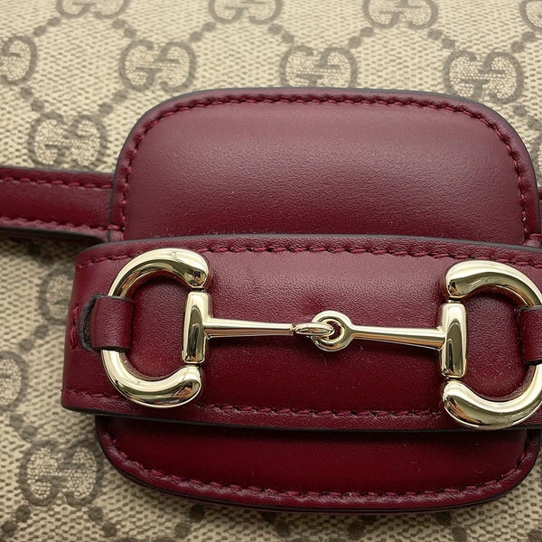 グッチ ハンドバッグ ホースビット 1955 トップハンドル GGスプリーム/レザー 815206 GUCCI 2wayショルダーバッグ